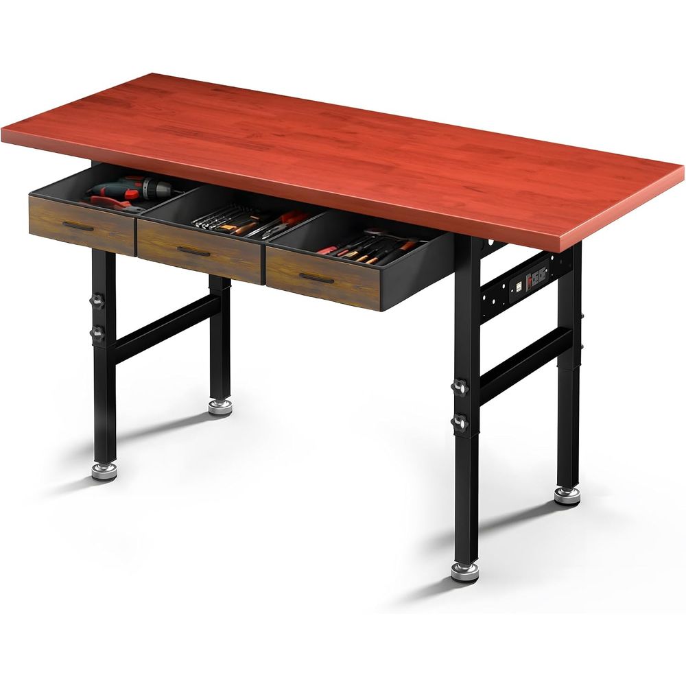 Woodworking Work Table - طاولة عمل قابلة للتعديل بارتفاع 60