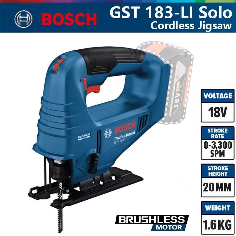 Woodworking Jig - منشار كهربائي احترافي بوش GST 183-LI