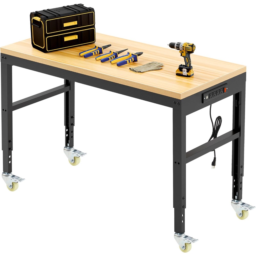 Woodworking Work Table - منضدة عمل قابلة للتعديل، مقعد عمل