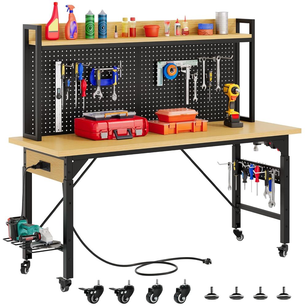 Woodworking Work Table - طاولة عمل متينة بطول 60 بوصة