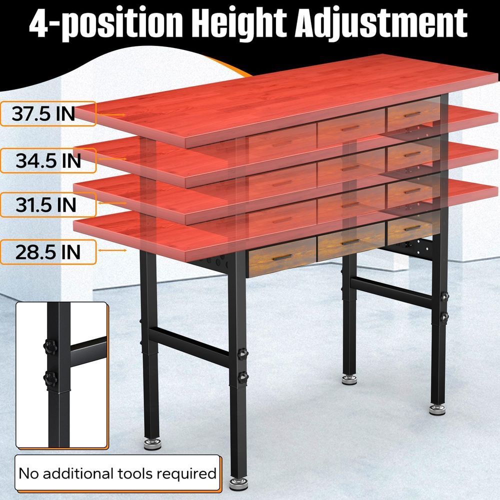طاولة عمل قابلة للتعديل بارتفا - مراجعة Woodworking Work Table وسعره
