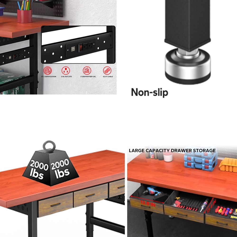 طاولة عمل قابلة للتعديل بارتفا - مراجعة Woodworking Work Table وسعره