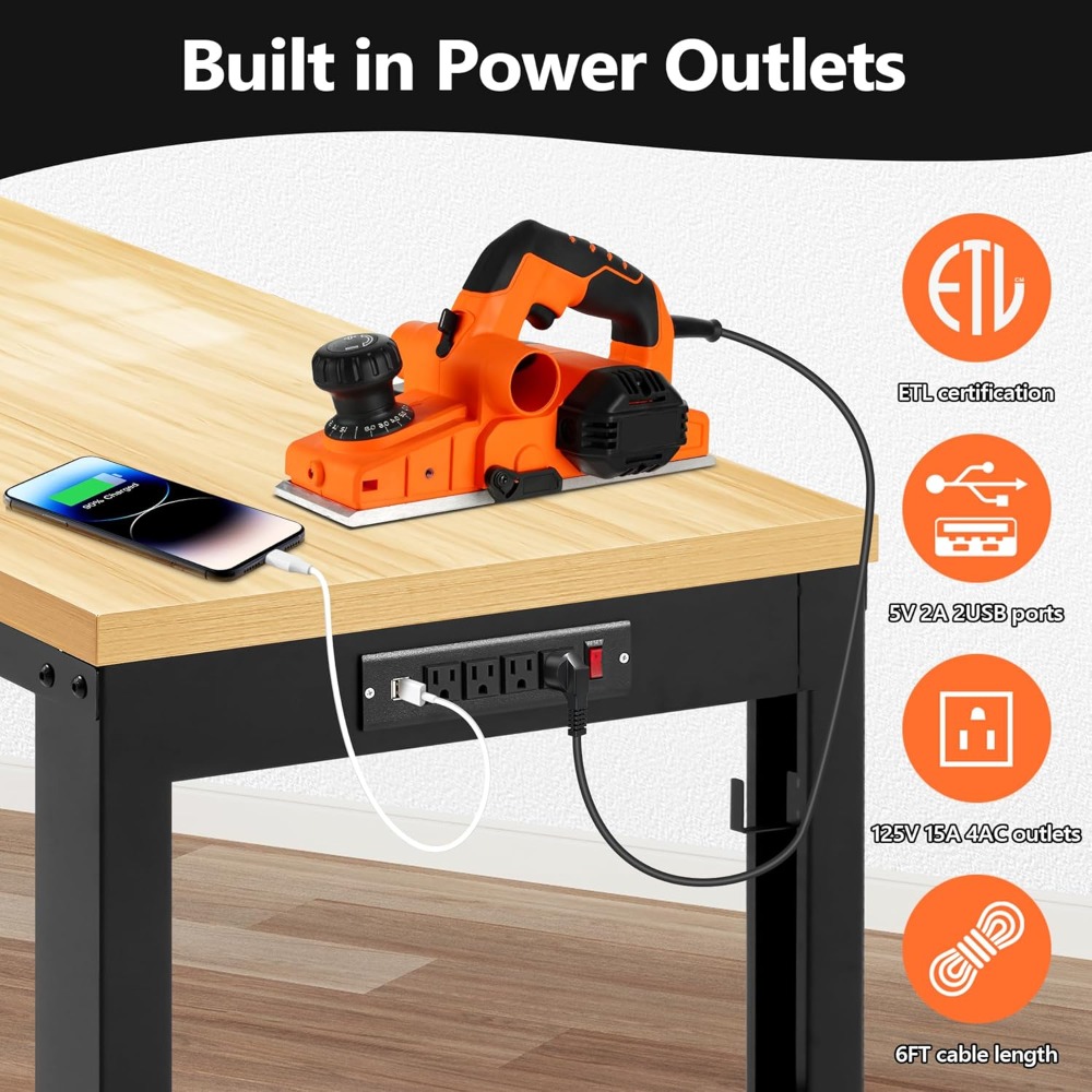 منضدة عمل قابلة للتعديل، مقعد  - مراجعة Woodworking Work Table وسعره