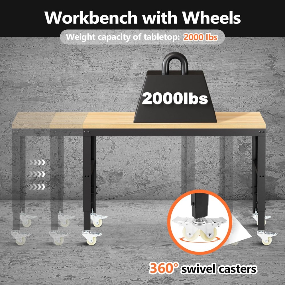 منضدة عمل قابلة للتعديل، مقعد  - مراجعة Woodworking Work Table وسعره