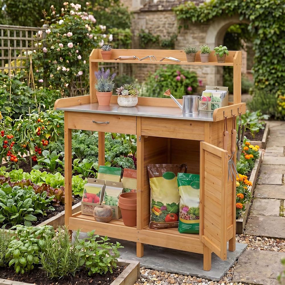 طاولة عمل خشبية للحدائق الخارج - مراجعة Woodworking Work Table وسعره