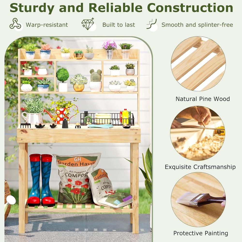 طاولة عمل للحدائق، طاولة عمل خ - مراجعة Woodworking Work Table وسعره