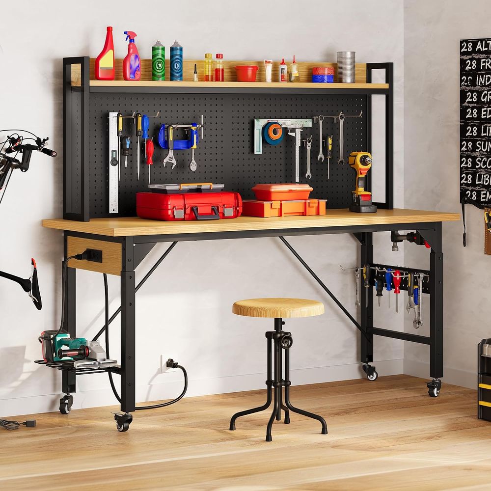 طاولة عمل متينة بطول 60 بوصة م - مراجعة Woodworking Work Table وسعره