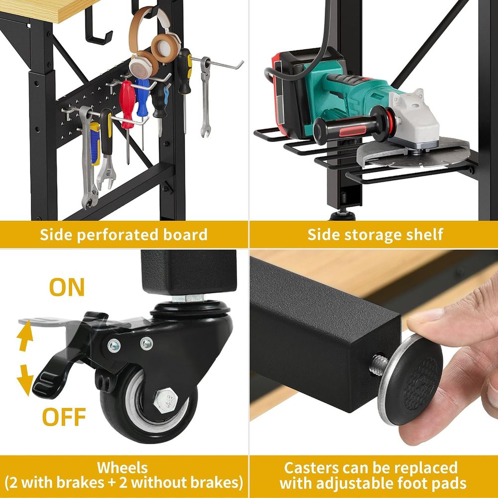 طاولة عمل متينة بطول 60 بوصة م - مراجعة Woodworking Work Table وسعره